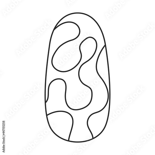 Nail of manicure vector icon.Outline vector icon isolated on white background nail of manicure.