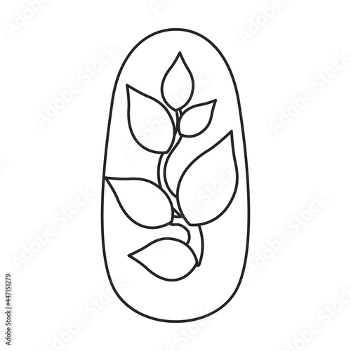 Nail of manicure vector icon.Outline vector icon isolated on white background nail of manicure.