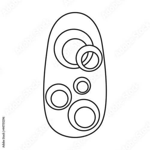 Nail of manicure vector icon.Outline vector icon isolated on white background nail of manicure.