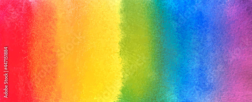 Watercolor Hand Painted Colorful Rainbow Set. Vector Pride