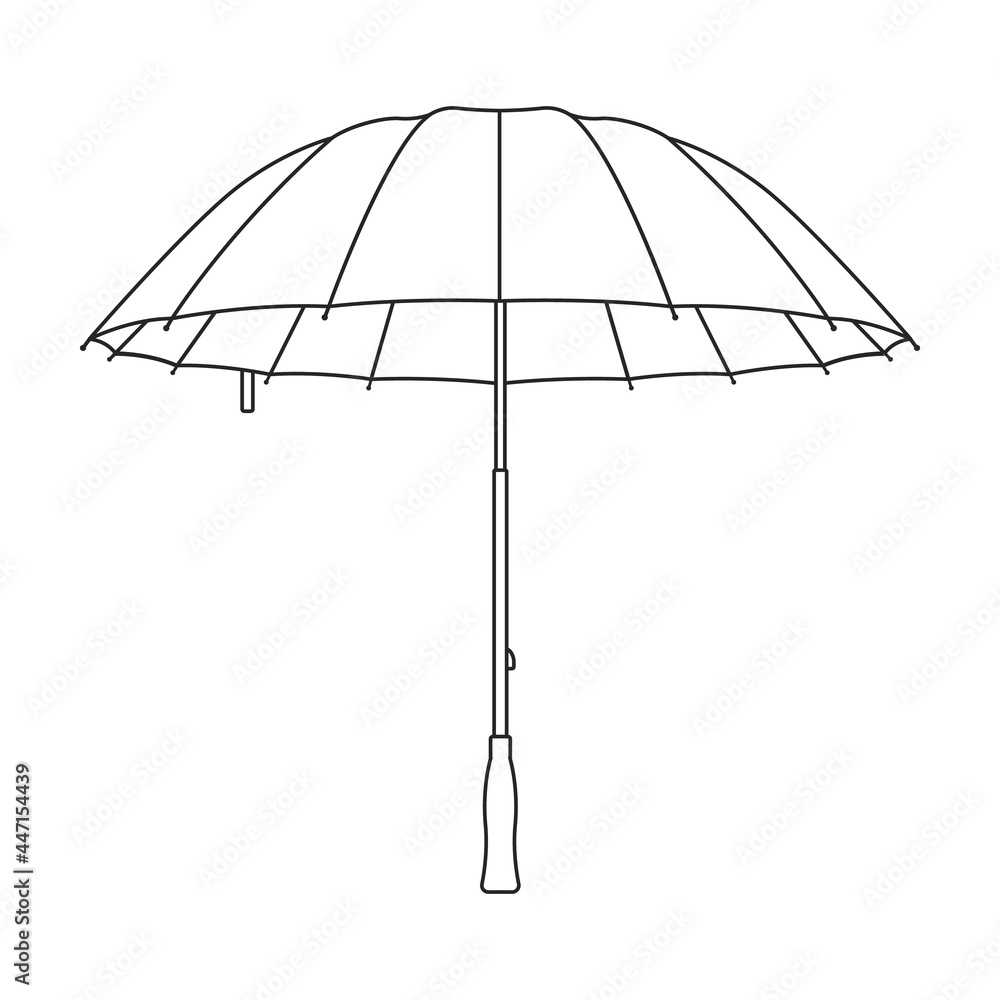 Umbrella vector icon. Outline vector icon isolated on white background umbrella. Umbrella vector icon. Outline vector icon isolated on white background umbrella.