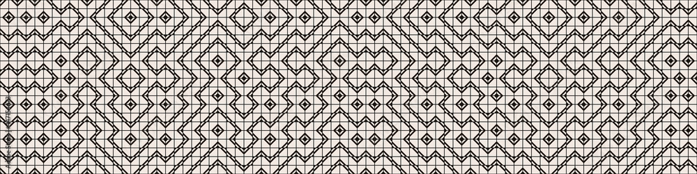 Fototapeta premium Abstract Geometric Pattern generative computational art illustration