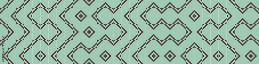 Fototapeta premium Abstract Geometric Pattern generative computational art illustration