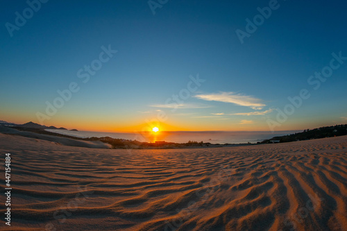 sunrise on the beach and dune