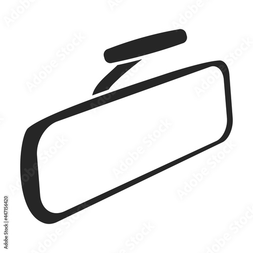 Rear view mirrors vector icon.Black vector icon isolated on white background rear view mirrors.