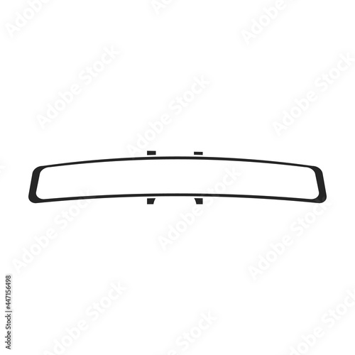 Rear view mirrors vector icon.Black vector icon isolated on white background rear view mirrors.