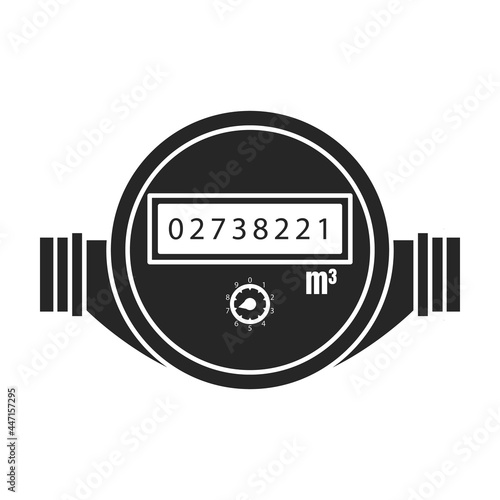 Water meter vector icon.Black vector icon isolated on white background water meter .