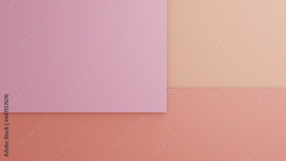 Fototapeta premium Minimal 3D illustrations formed by layers of different colors