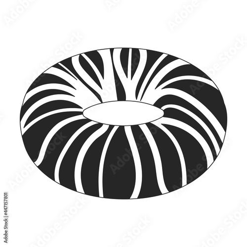 Water mattress vector icon.Black vector icon isolated on white background water mattress.