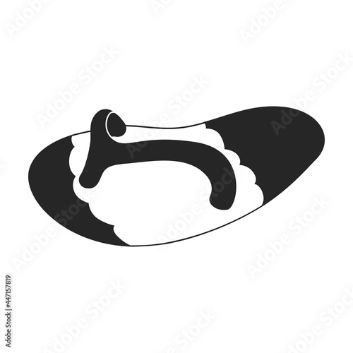 Inflatable mattress vector icon.Black vector icon isolated on white background inflatable mattress.
