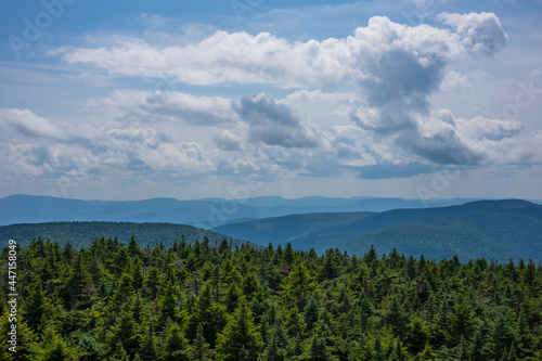 The view of Hunter Mountain in the Catskills