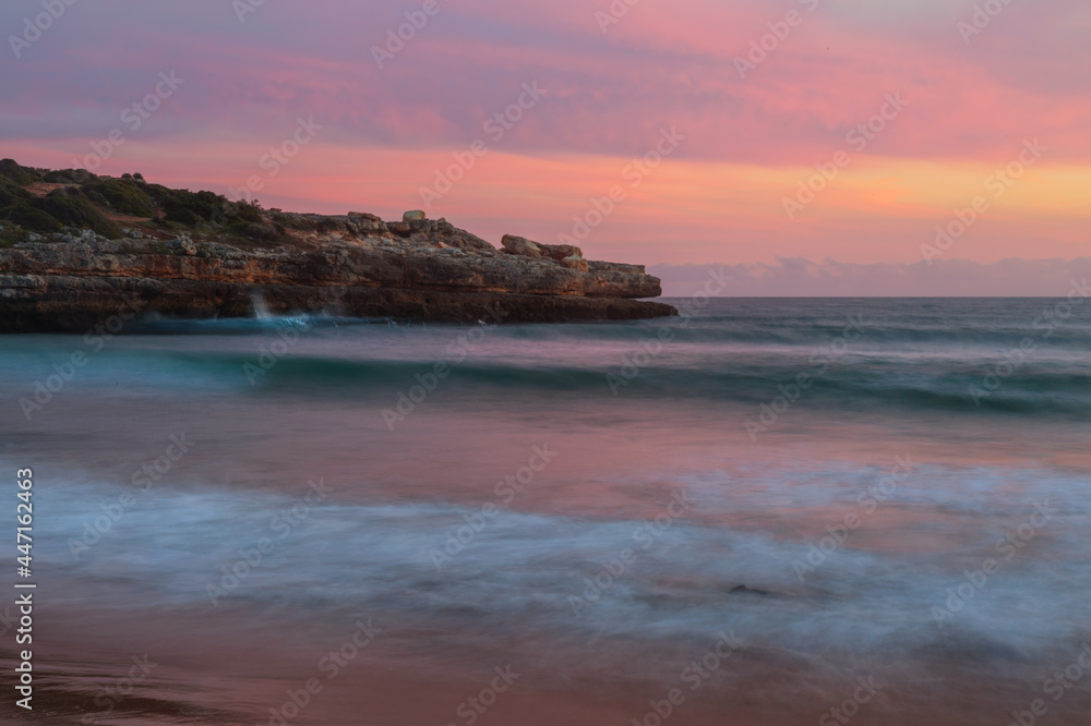Beautiful seascape with beach, cliffs and ocean. Beautiful seascape with beach, cliffs and ocean.