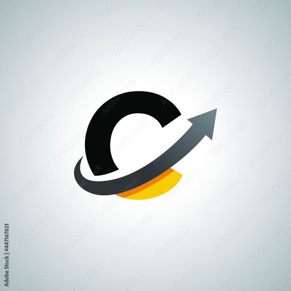 Arrow letter C logo design, creative letter mark suitable for company ...