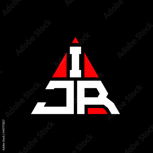 IJR triangle letter logo design with triangle shape. IJR triangle logo design monogram. IJR triangle vector logo template with red color. IJR triangular logo Simple, Elegant, and Luxurious Logo. IJR  photo