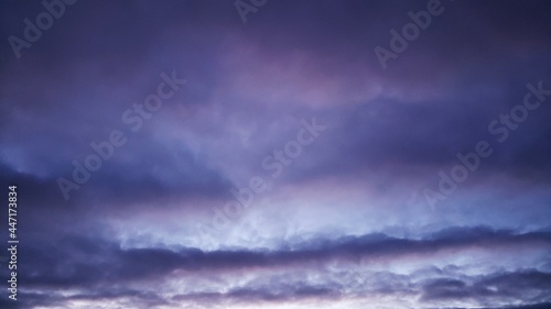 purple storm over the clouds 