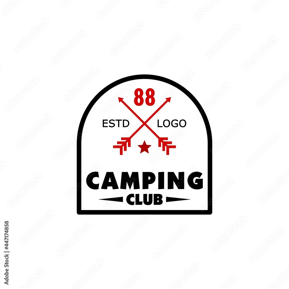 camping logo with stripe, arrow logo with numbers. modern logo camping logo with stripe, arrow logo with numbers. modern logo