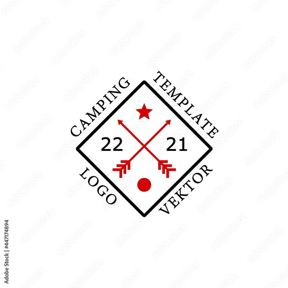 camping logo with stripe, arrow logo with numbers. modern logo camping logo with stripe, arrow logo with numbers. modern logo