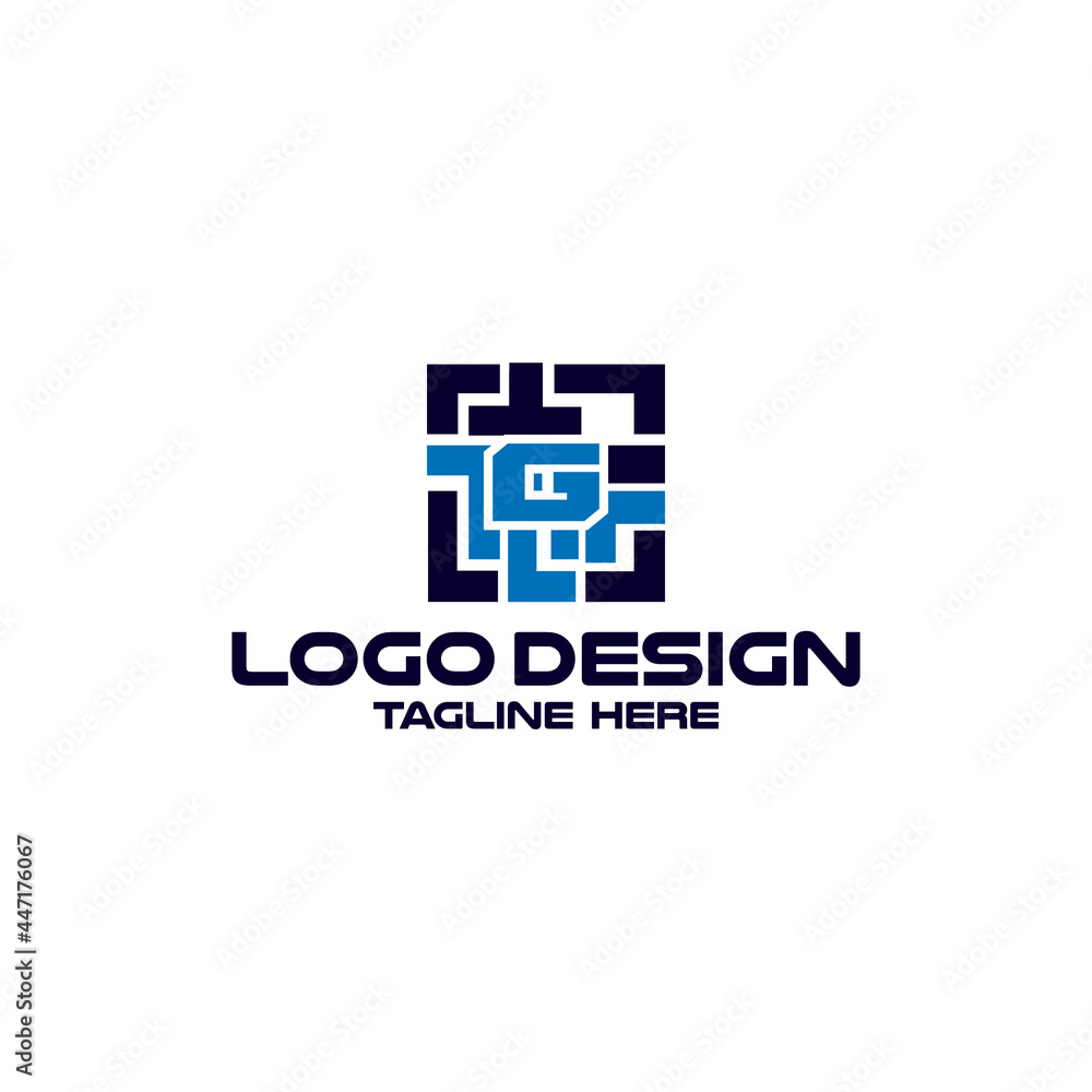Logo design of G in vector for technology, electronics, digital, connection. Minimal awesome trendy professional logo design template on black background. Logo design of G in vector for technology, electronics, digital, connection. Minimal awesome trendy professional logo design template on black background.