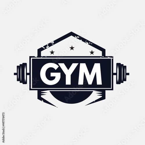 logo retro,  vector gym weights