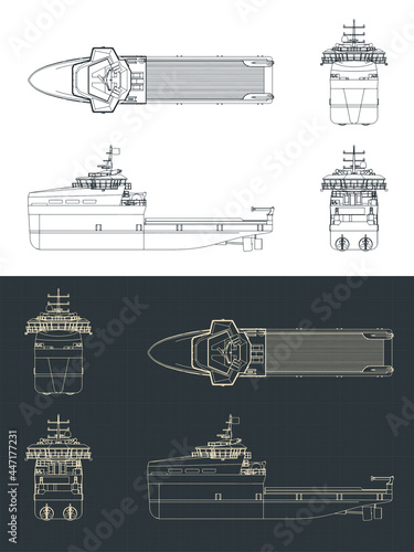 Anchor Handling Vessel Blueprints