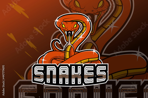 snake mascot logo vector
