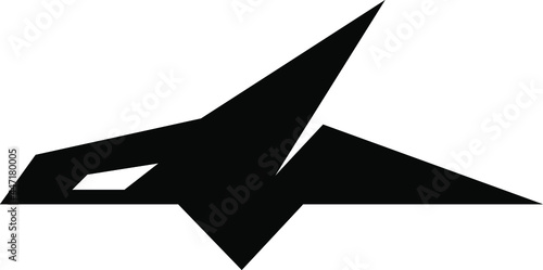 Abstract Design of Killer Whale (Orca) Swimming on the Surface