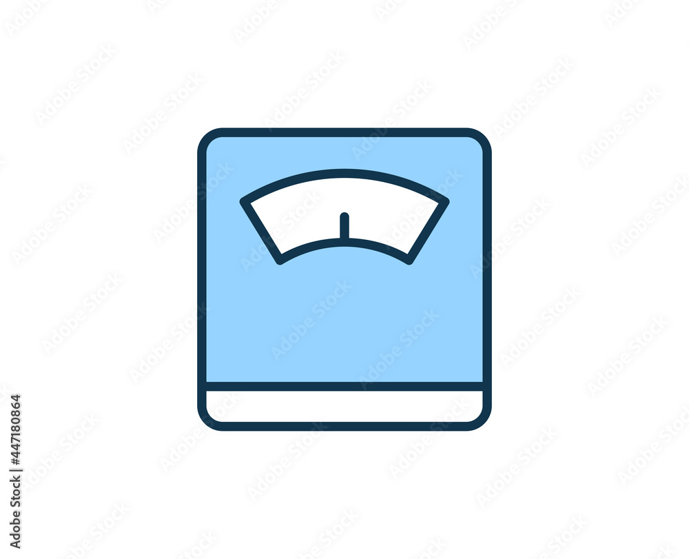 Scale line icon. High quality outline symbol for web design or mobile app. Thin line sign for design logo. Color outline pictogram on white background Scale line icon. High quality outline symbol for web design or mobile app. Thin line sign for design logo. Color outline pictogram on white background