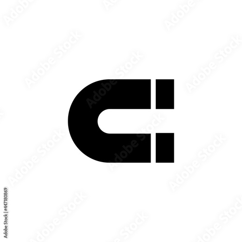 Fotografía Icono de imán magnético. Ilustración vectorial