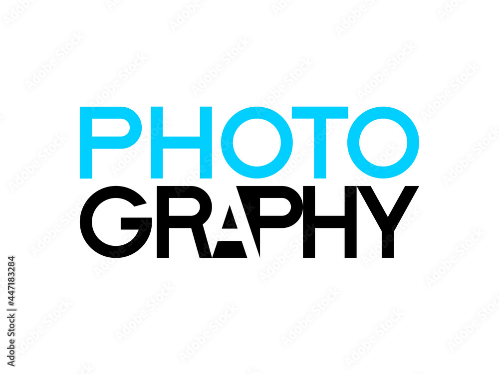 Photography logo that design by using concept of light and shadow on the letters A and P and split the word into two lines. Design for presentation, portfolio, business, education.Vector, illustration