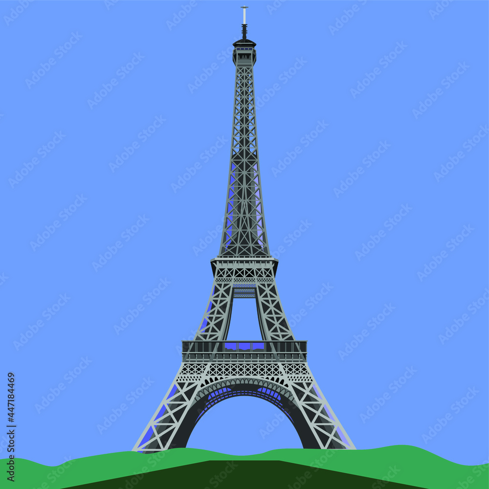 Eiffel Tower Paris Vector Illustration