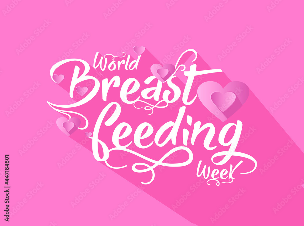 World Breastfeeding Week. Banner and poster design for social media and print media.