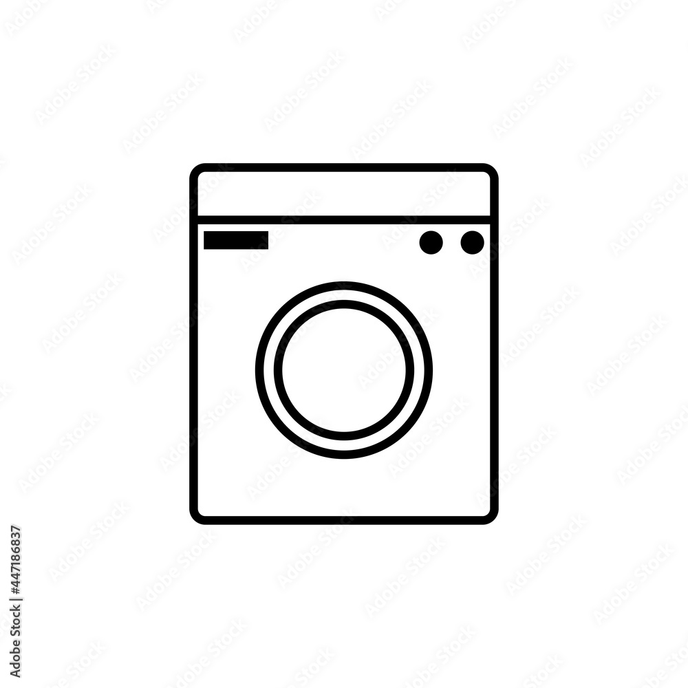 washing machine flat icon vector illustration