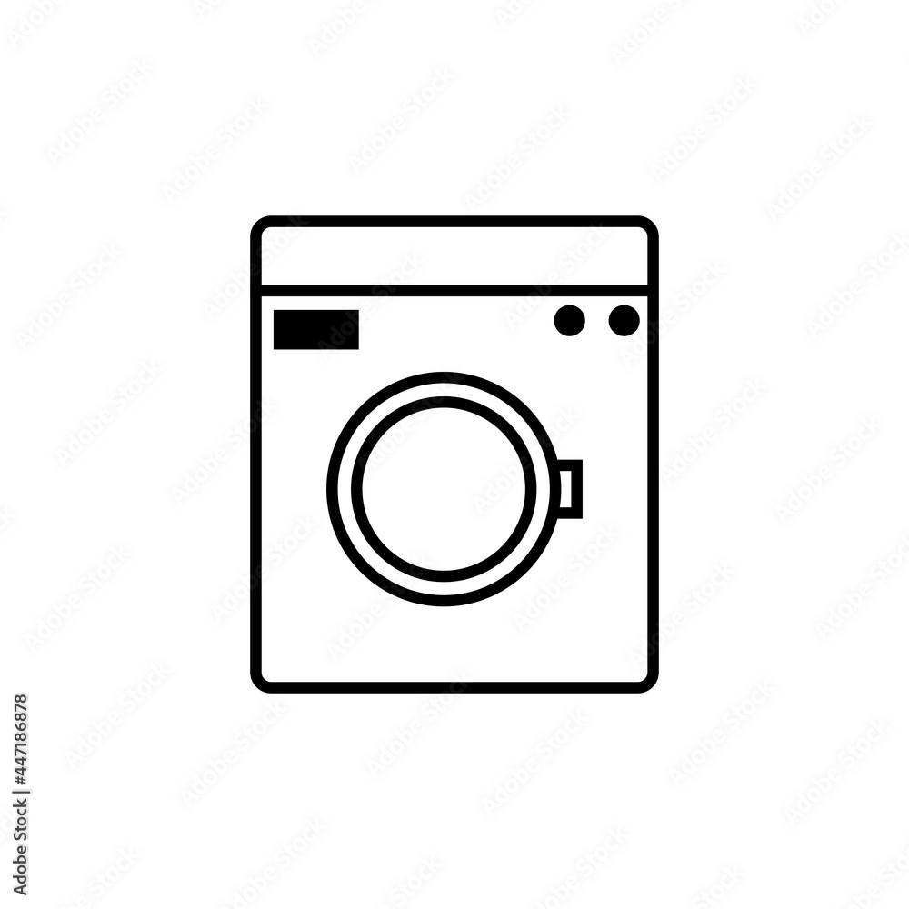 washing machine flat icon vector illustration