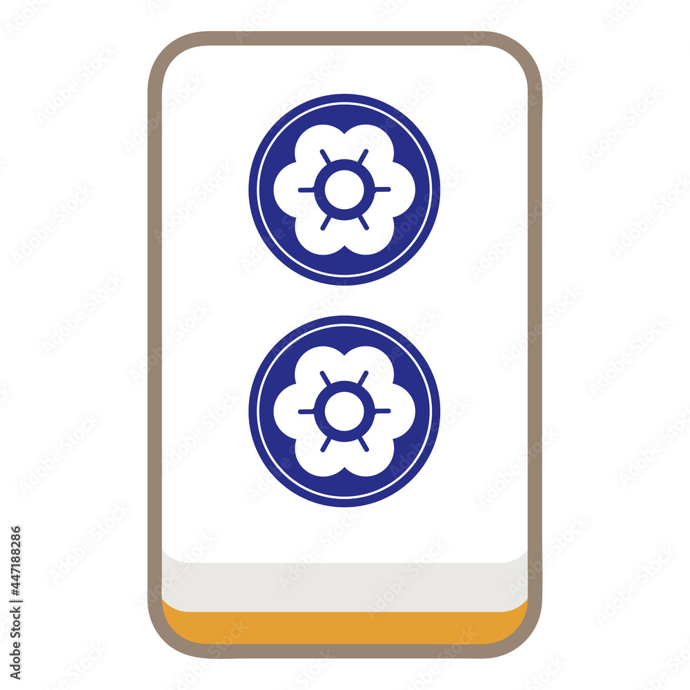 麻雀牌　筒子　二筒