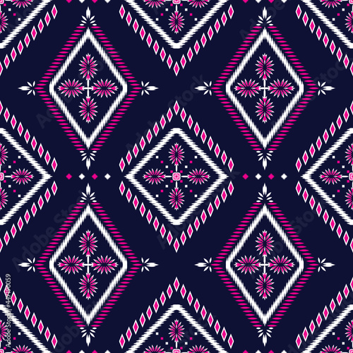 Geometric Ethnic Abstract fabric texture pattern Vector oriental illustration retro embroidery repeating 
