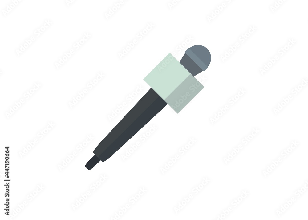 Journalist microphone simple flat illustration Journalist microphone simple flat illustration