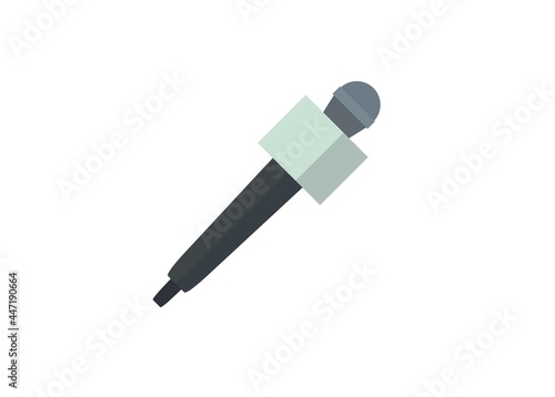 Journalist microphone simple flat illustration