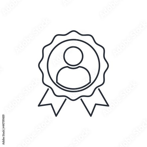 Personal seal. Vector linear icon isolated on white background.