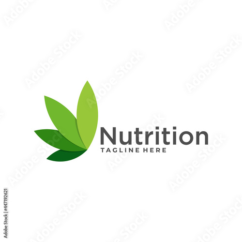 nature nutrition logo design template