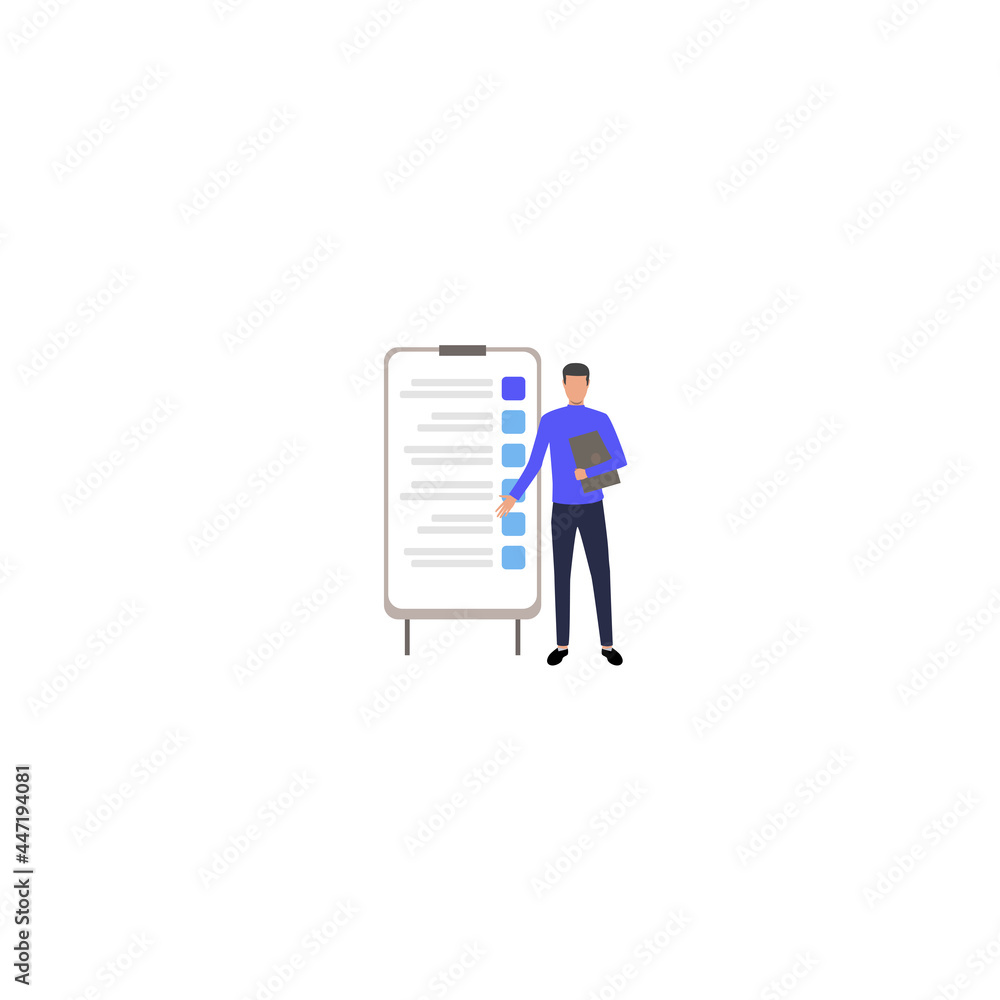 people present a presentation in front of the monitor. digital marketing media online infographic people present a presentation in front of the monitor. digital marketing media online infographic