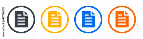 Document, paper, sheet icon vector illustration.
