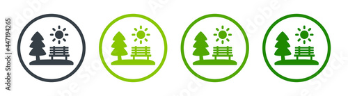 Park icon set in color design vector illustration.