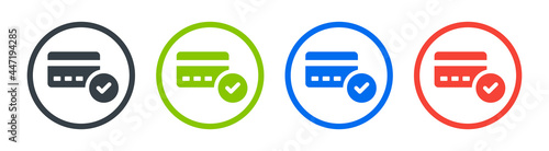 Credit card accepted icon. Vector illustration. Payment concept.