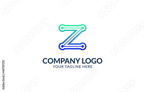 Creative Z Letter Logo Template. Z Letter Technology Logo Design.