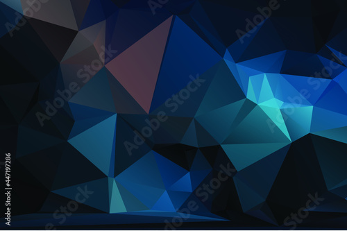 Blue Abstract Color Polygon Background Design  Abstract Geometric Origami Style With Gradient