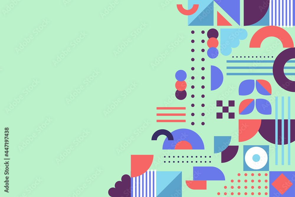 Obraz premium geometric shapes. Memphis design, retro elements for web, vintage, advertisement, commercial banner, poster, leaflet, billboard, sale. neo memphis style cover