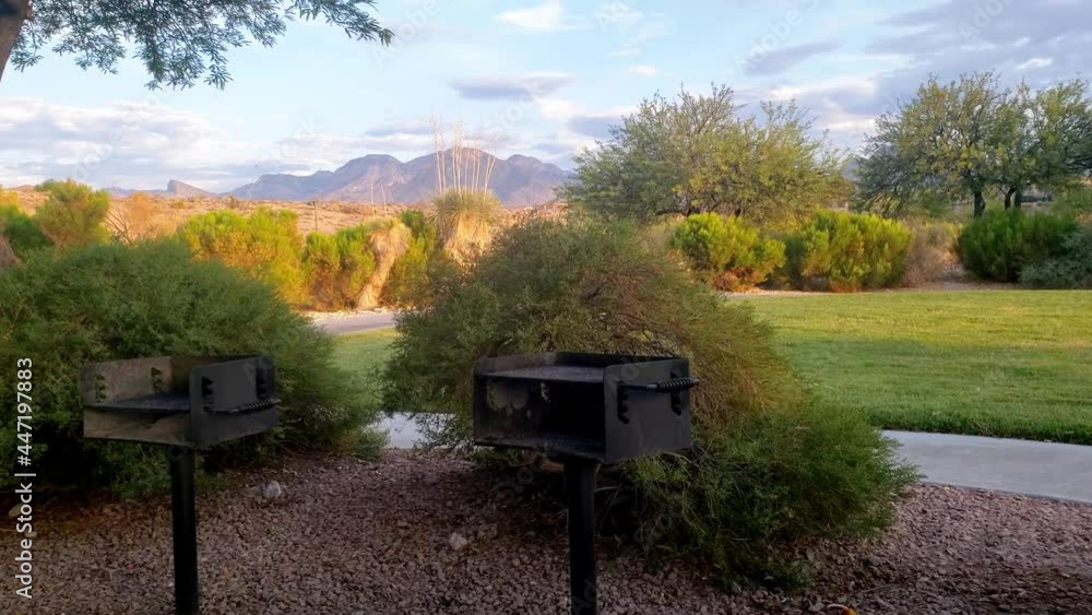Summerlin trails in the suburbs of Las Vegas and morning panorama Summerlin trails in the suburbs of Las Vegas and morning panorama