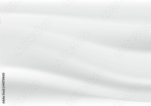 Abstract white fabric satin background, white light and shadow ,Vector