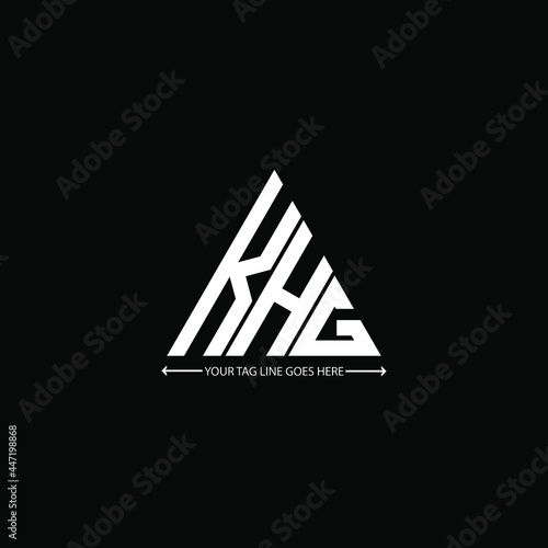 KHG letter logo creative design. KHG unique design
 photo