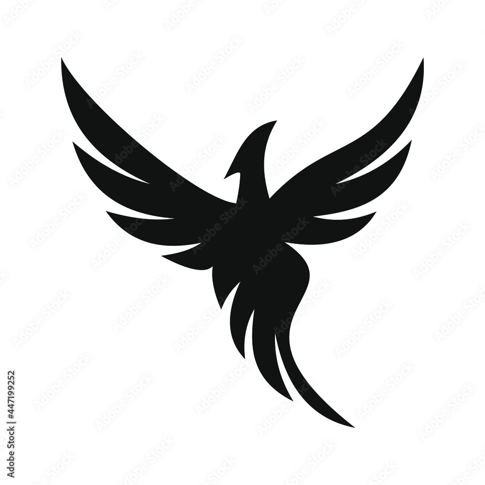 Fototapeta premium phoenix unique logo design vector template 